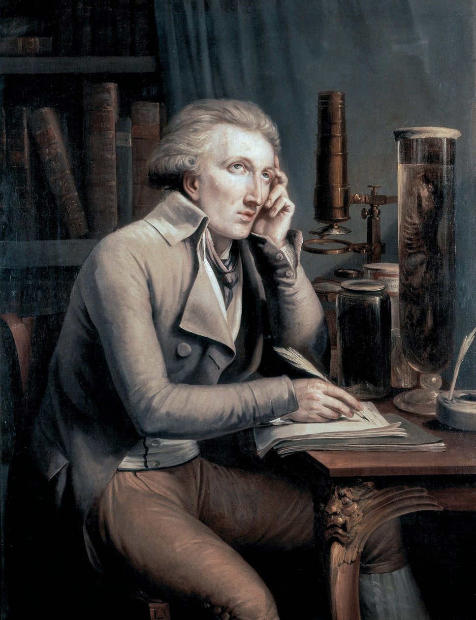 Porträtt av Georges Leopold Cuvier av Mathieu Ignace van Bree