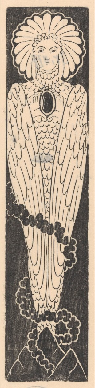 Fågel med kvinnans huvud The Hunter: Bird of Truth (originaltitel) av Mathieu Lauweriks