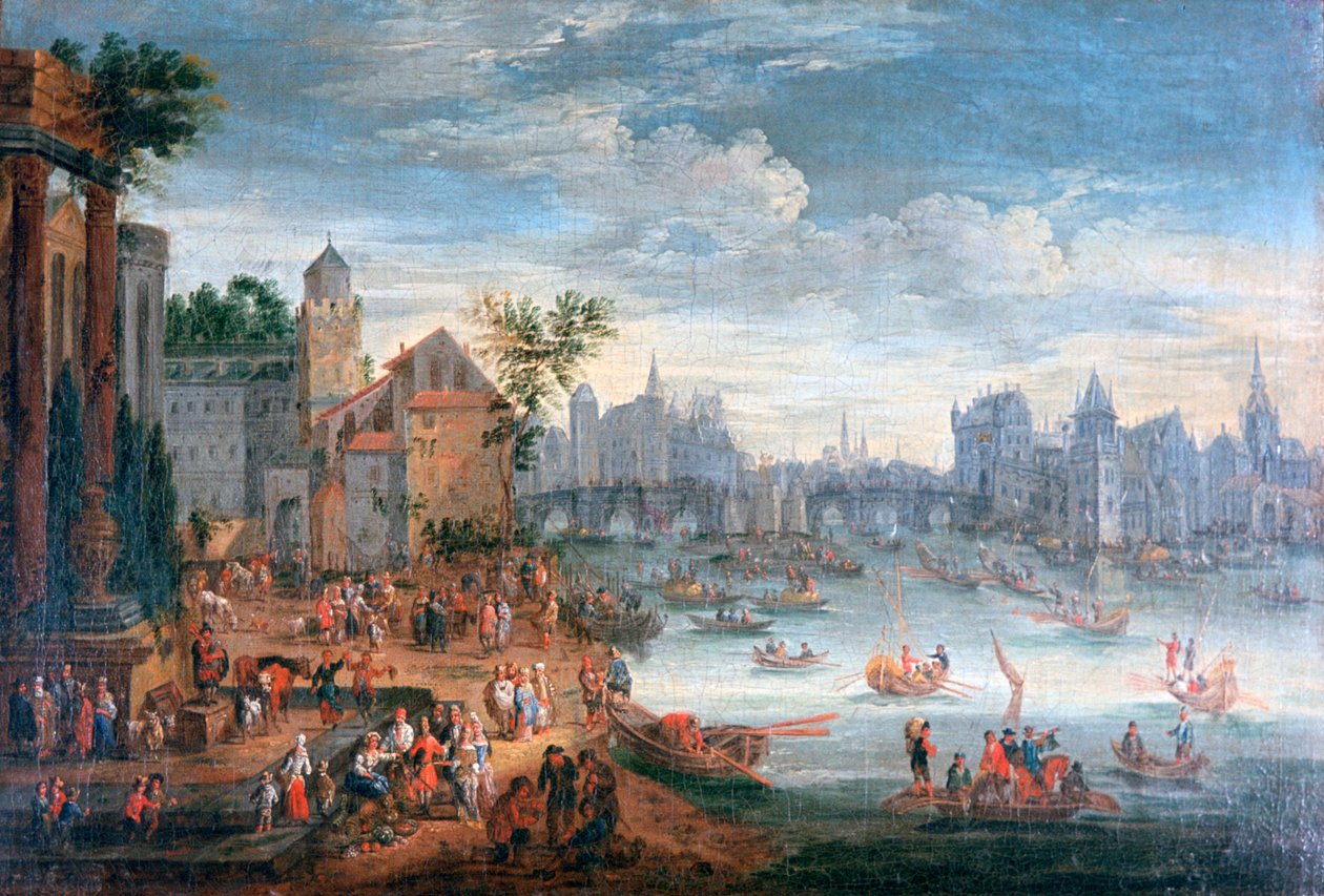 "Seinefloden, Paris", 1600-talet av Mathieu Schoewaerdts