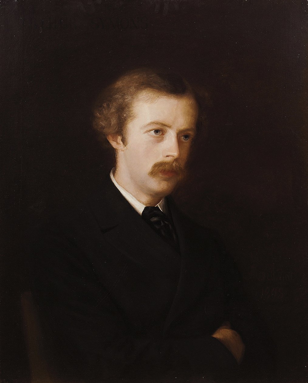 Porträtt av poeten Arthur Symons 1865-1945, 1898. av Mathilde de La Tour Comtesse