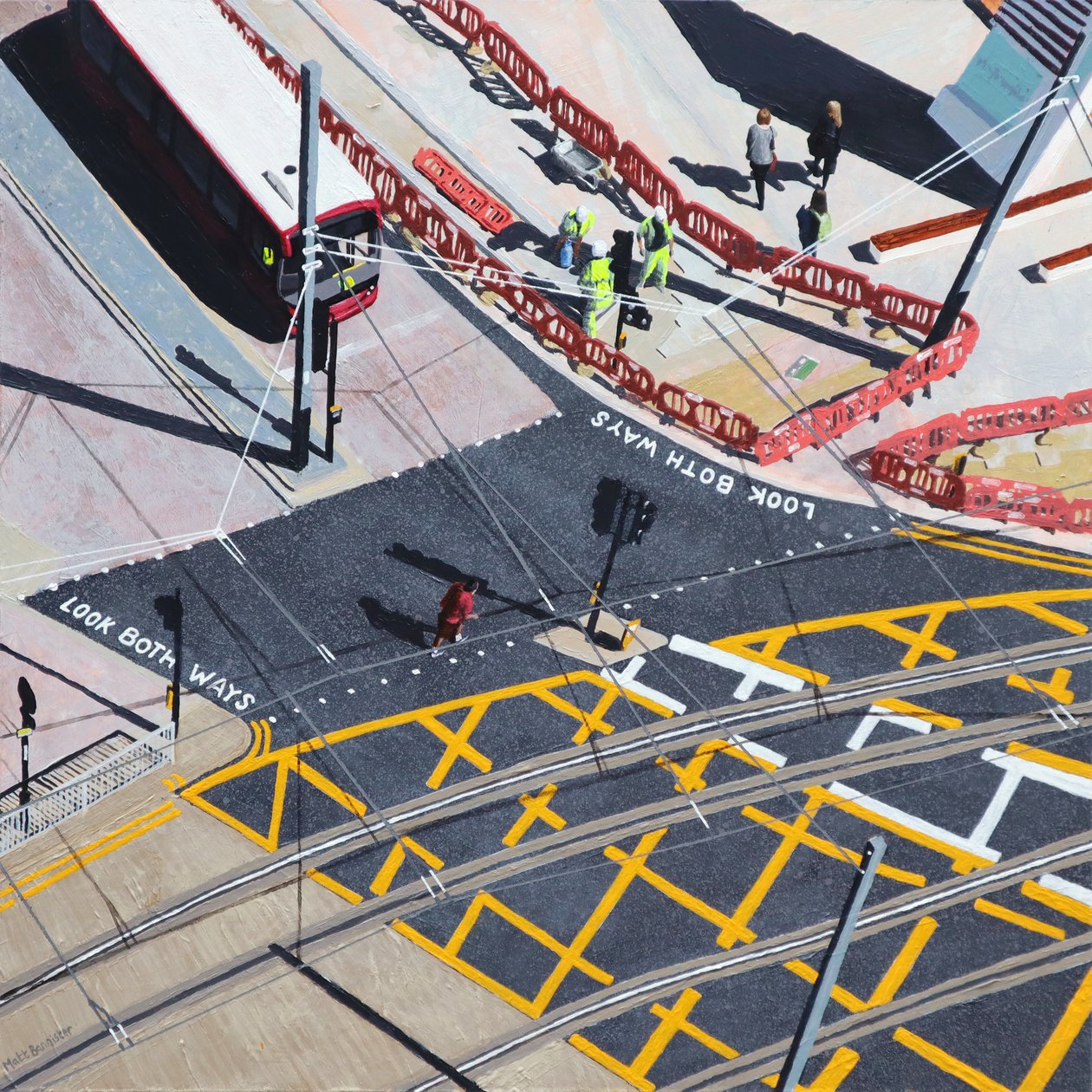 Check Your Travel, 2020 (akryl på pannå) av Matt Bannister