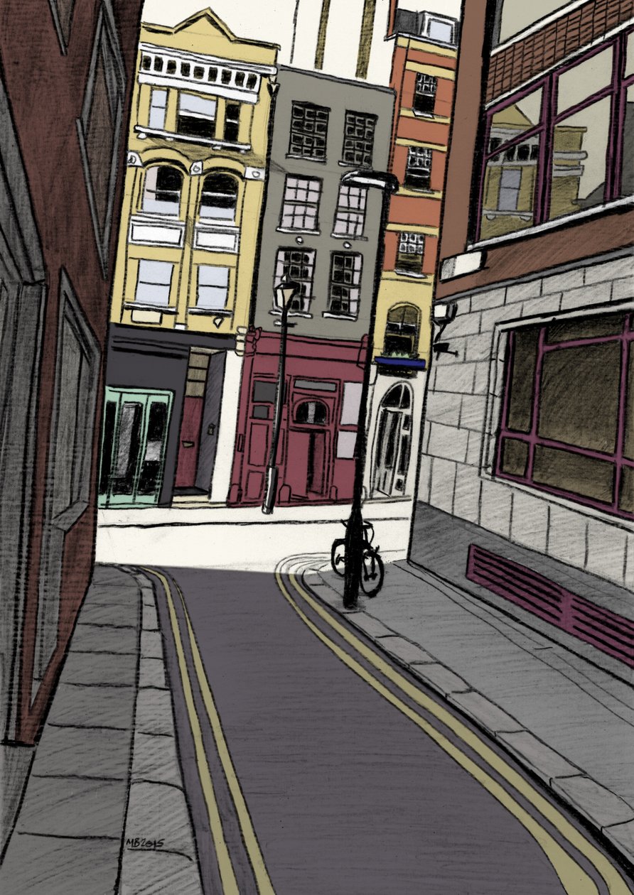 Fox and Knot Street EC1, 2015 (blyerts, digital) av Matt Bannister