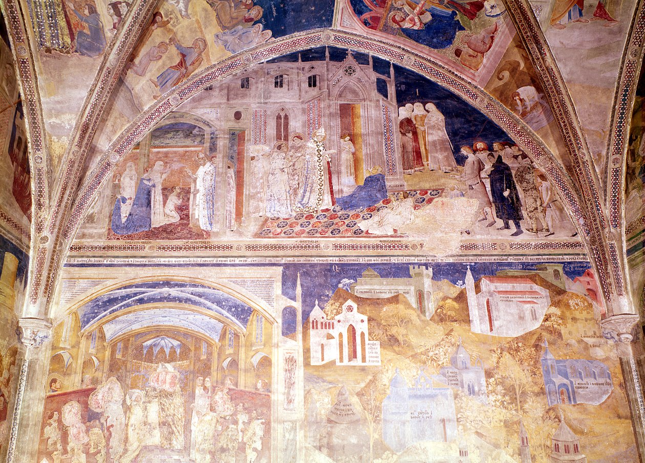 Scener ur Sankt Martials liv, från Tinels kapell, 1344-45 av Matteo di Giovanetto da Viterbo