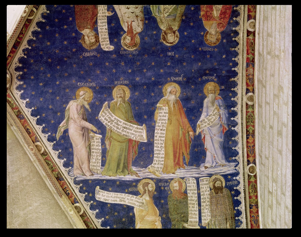 Profeterna Hesekiel, Jeremia, Jesaja och Moses, från La Salle de la Grande Audience (publikens kammare) ca 1353 av Matteo di Giovanetto da Viterbo