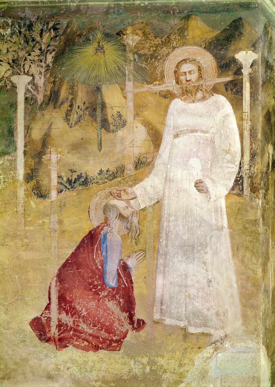 The Vision of St. John at Patmos, detalj från kapellet St. John, 1344-45 av Matteo di Giovanetto da Viterbo