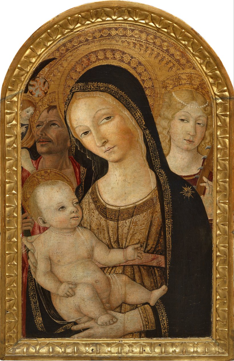 Madonna och barn med den heliga Katarina och den helige Christoph av Matteo di Giovanni di Bartolo