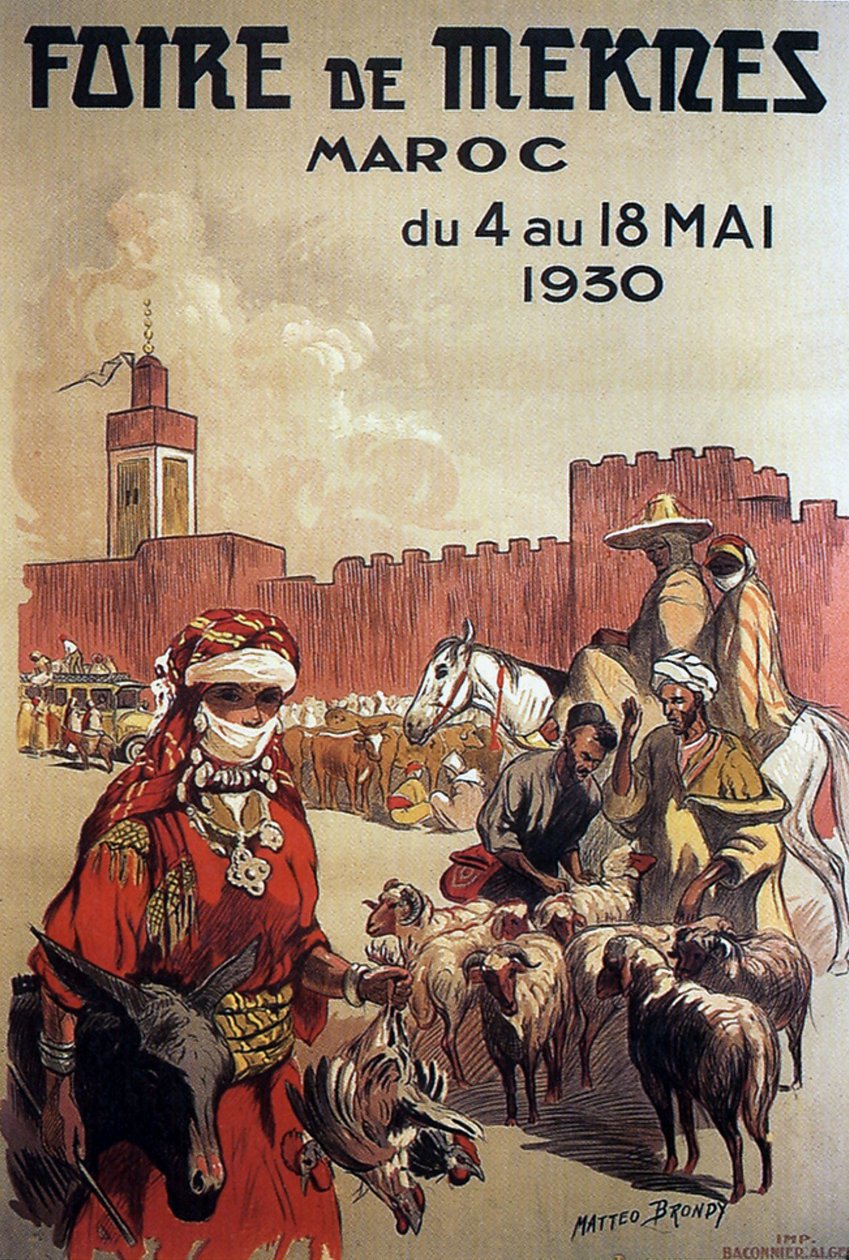 Affisch för mässan i Meknes, Marocko av Matteo Brondy