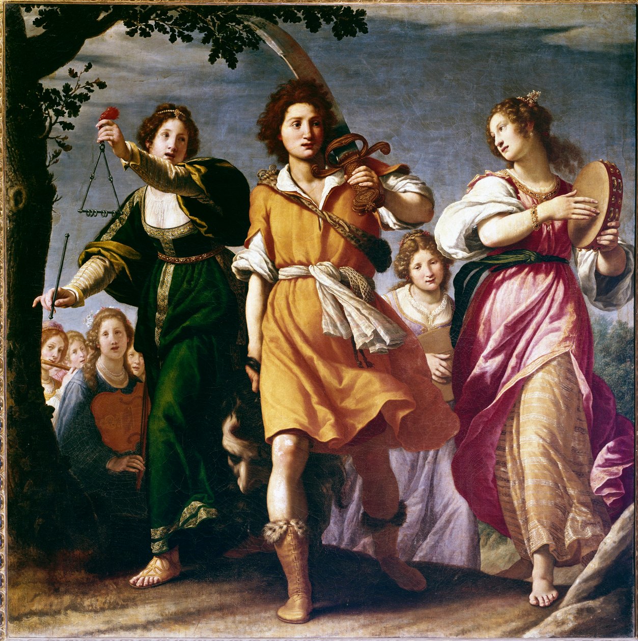 Davids triumf (olja på duk av Matteo Rosselli