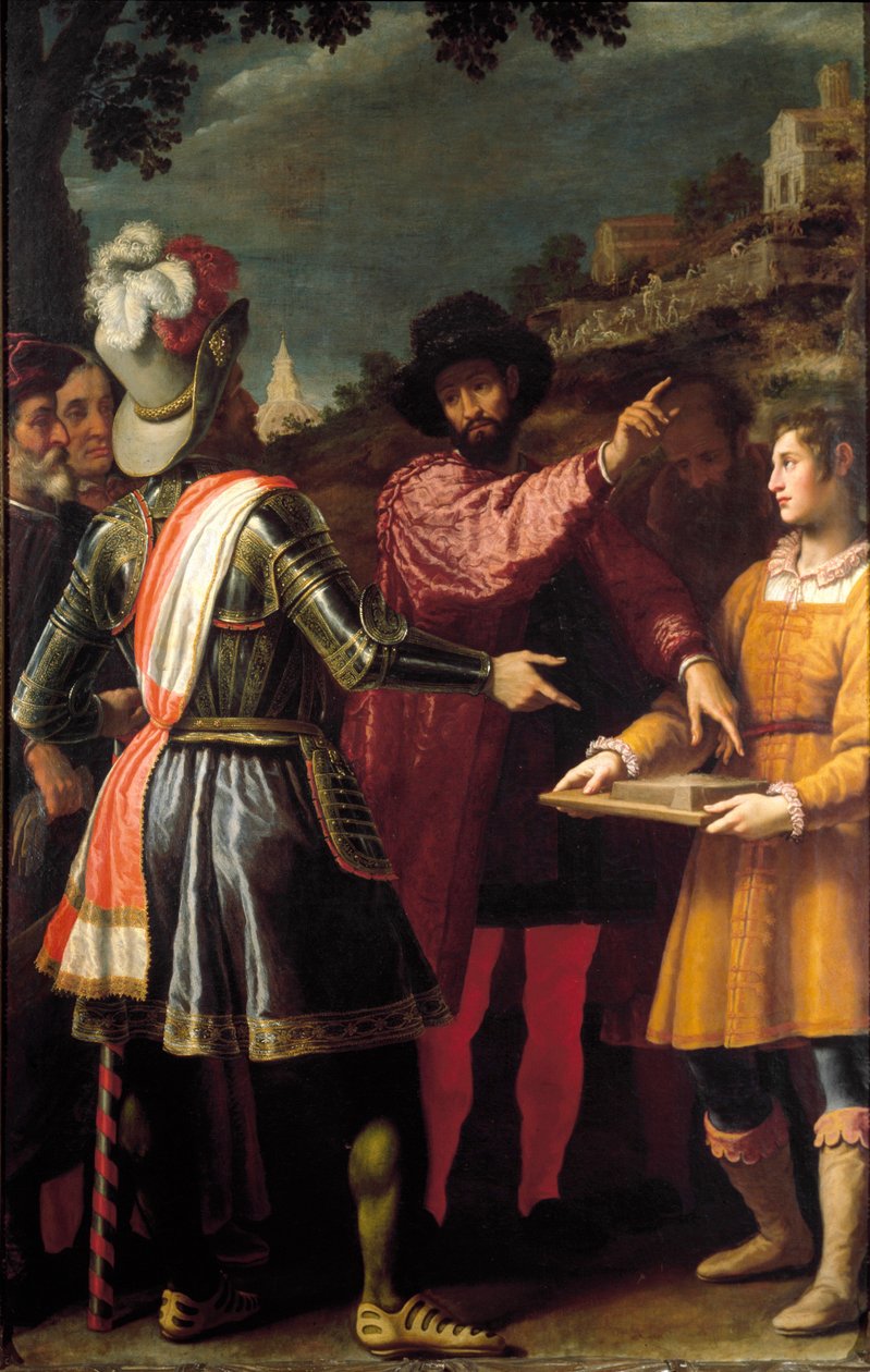 Målaren, skulptören och arkitekten Michelangelo Buonarroti kallade Michelangelo (Michelangelo eller Michelangelo av Matteo Rosselli