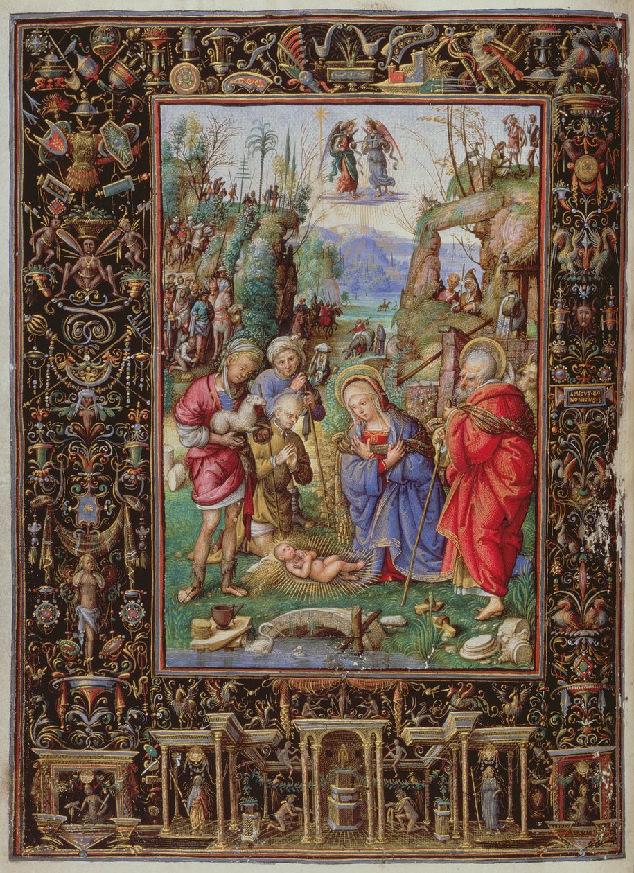 Yates Thompson 29 f.15b-16 Adoration of the Shepherds, från 