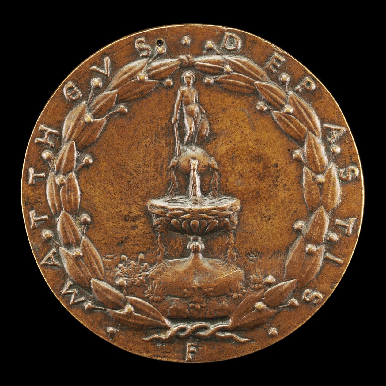 Fontän översatt av en naken mansfigur [omvänd], c. 1446. av Matteo di Andrea de Pasti