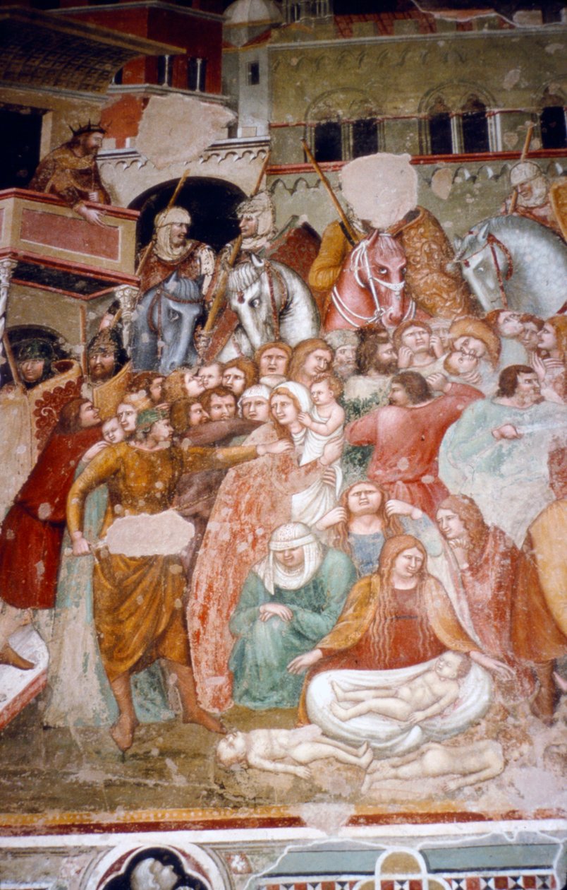 Massaker av de oskyldiga, fresk i kyrkan i Santi Agostino, Siena, 1482. av Matteo di Giovanni