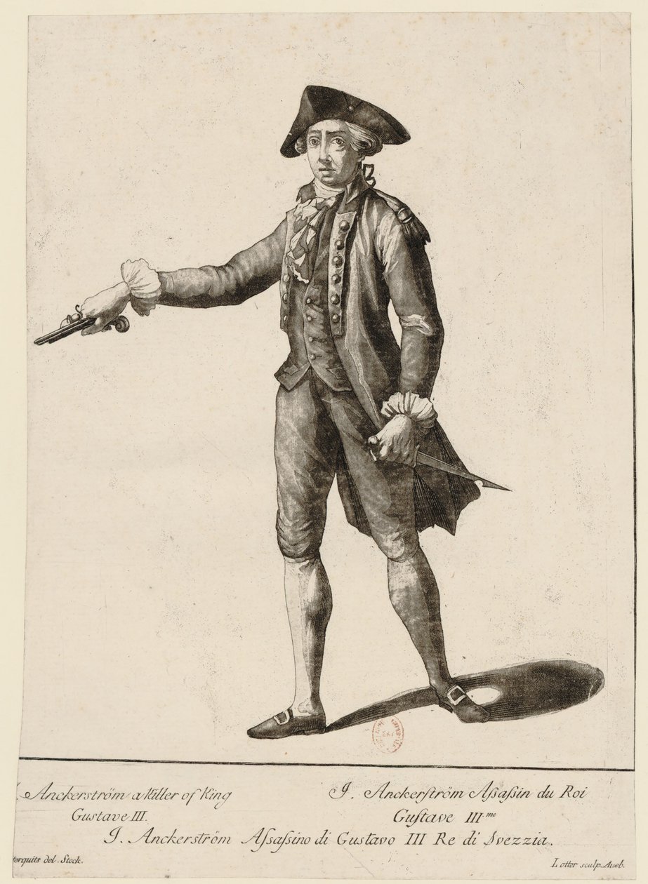 Jacob Johan Anckarström 1762-1792, 1792. av Matthäus Albrecht Lotter
