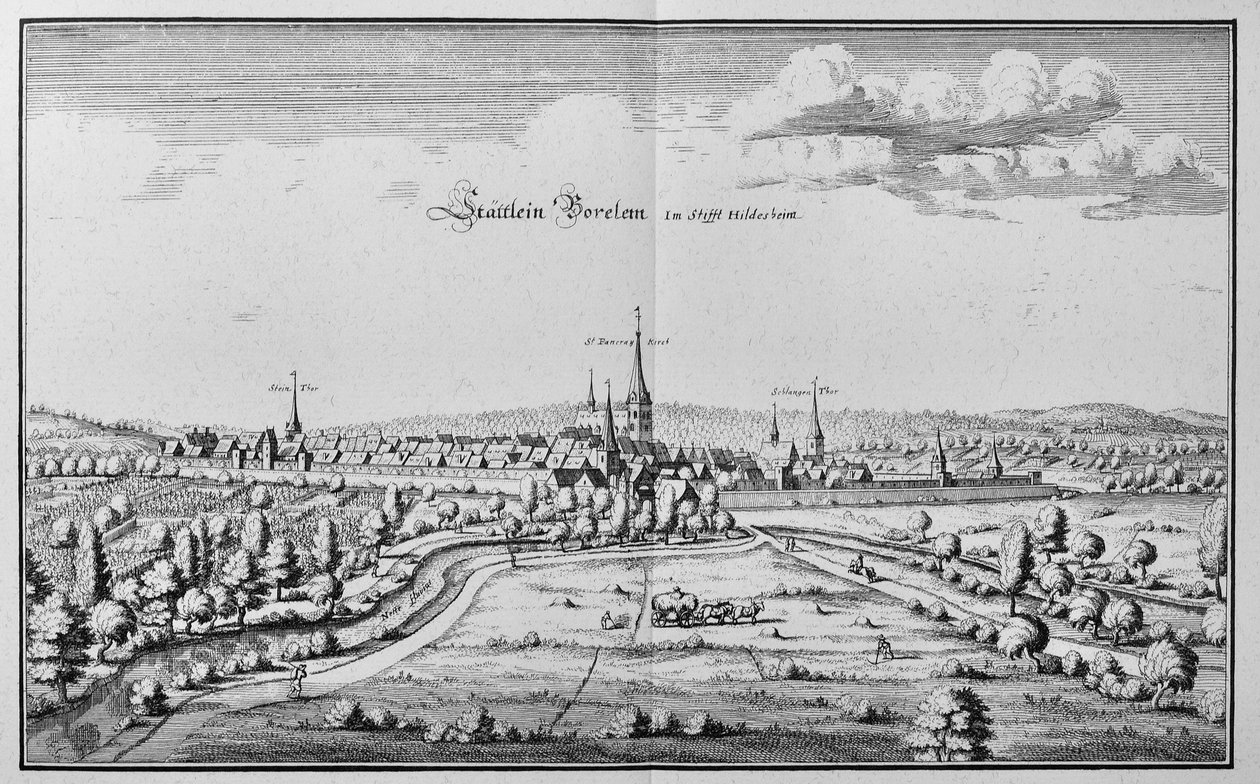 Bockenem, Niedersachsen, Tyskland av Matthaus Merian