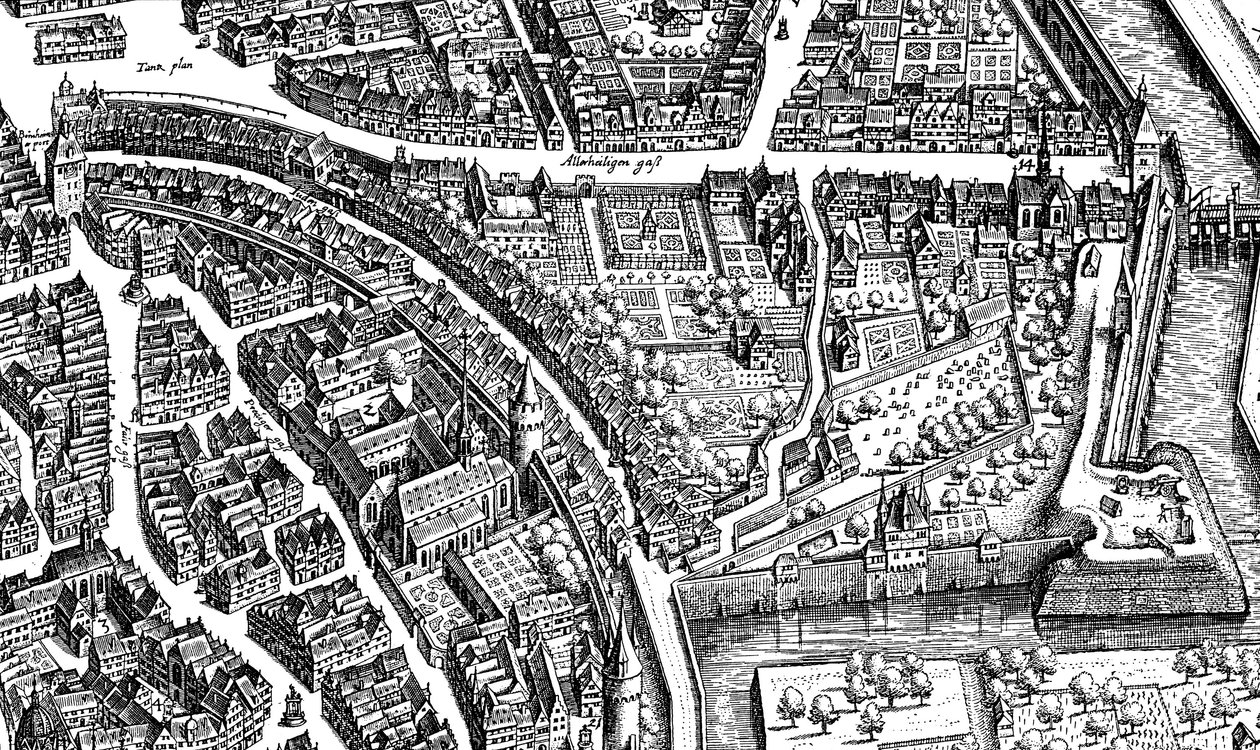 Frankfurt am Main, 1628 av Matthaus the Elder Merian