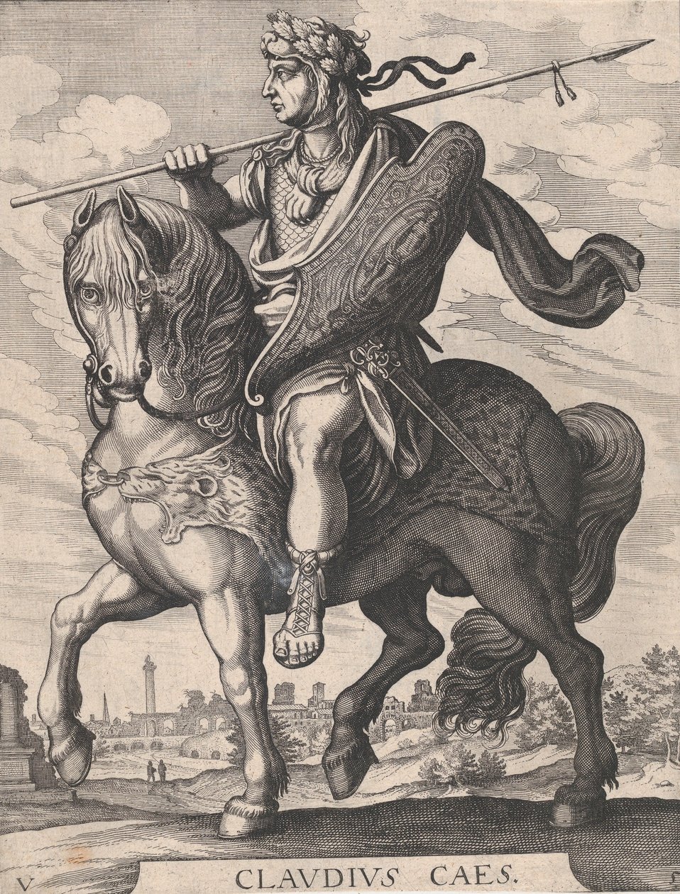 Plåt 5: Kejsar Claudius till häst, från 