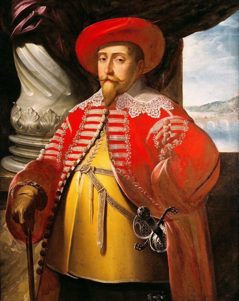 Porträtt av kung Gustav II Adolf av Sverige 1594-1632, 1631-1632. av Matthaus the Elder Merian