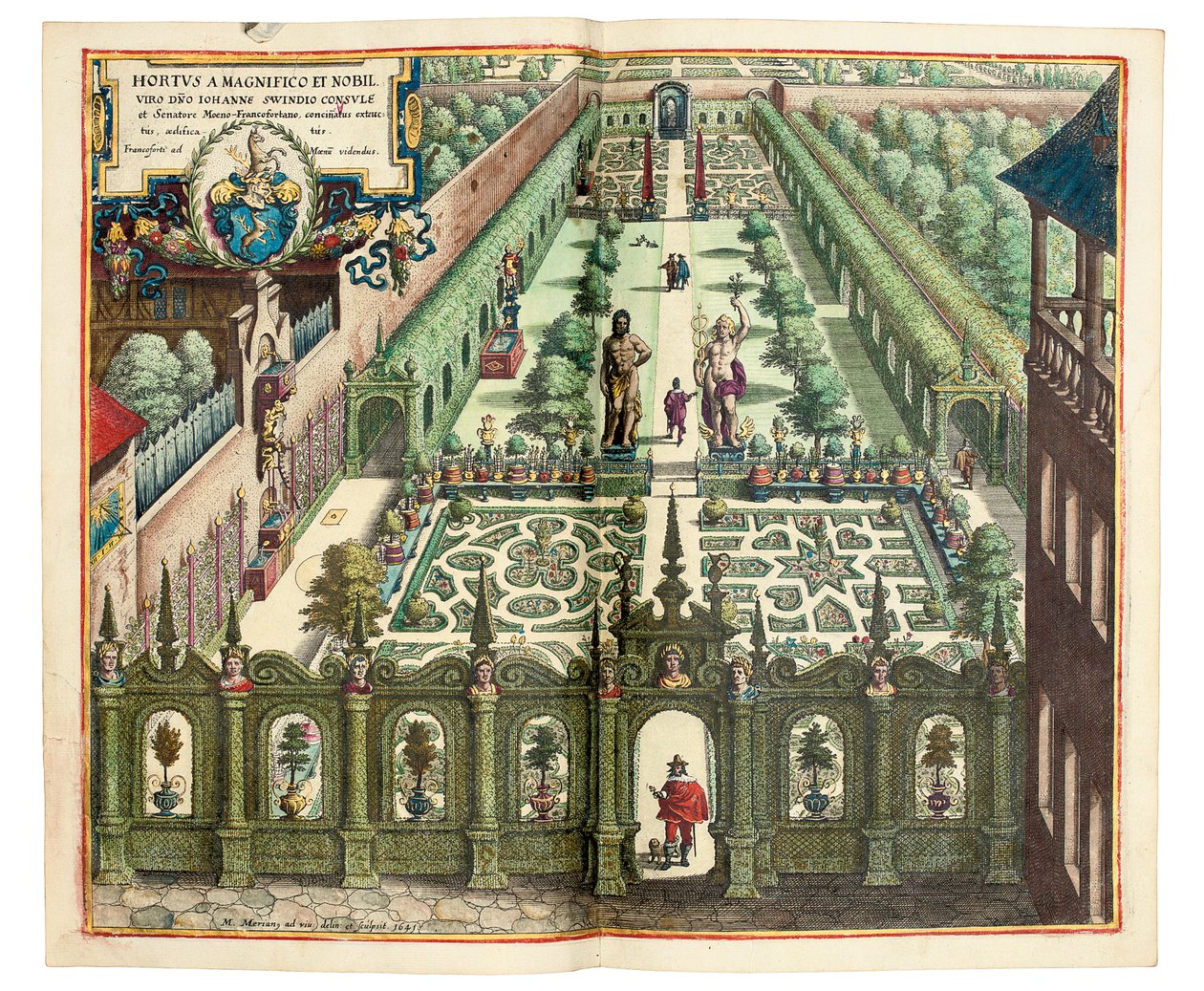 Johan Schwindens trädgård av Matthaus the Elder Merian