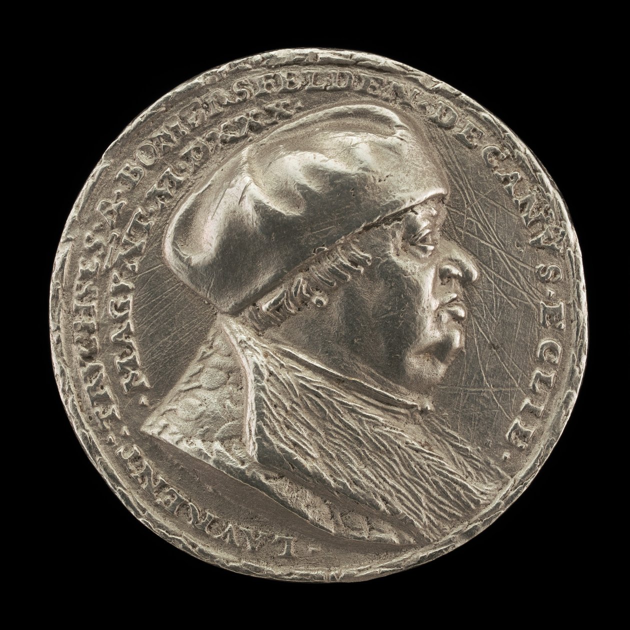 Lorenz Truchsess von Pommersfelden, 1473-1543, dekanus för katedralen i Mainz [framsidan]. av Matthes Gebel