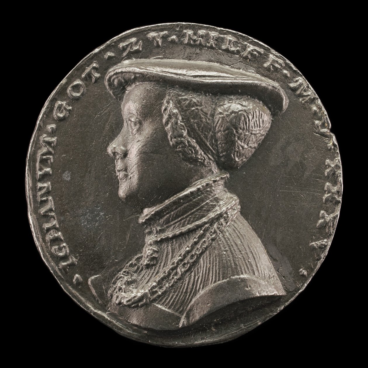 Magdalena Rummel, hustru till Lorenz Staiber 1509 [omvänd], 1535. av Matthes Gebel