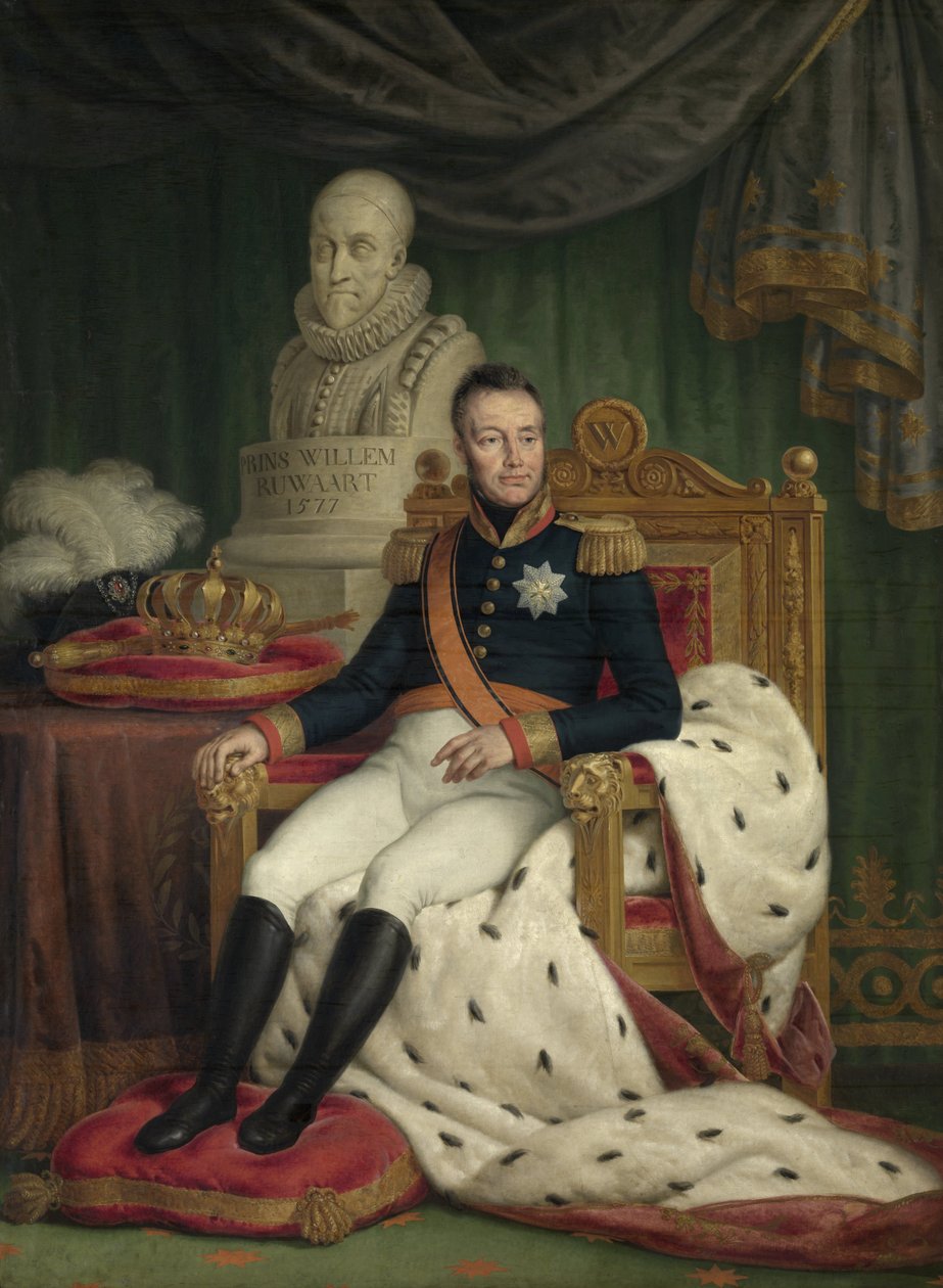 Porträtt av William I, kung av Nederländerna av Mattheus Ignatius van Bree