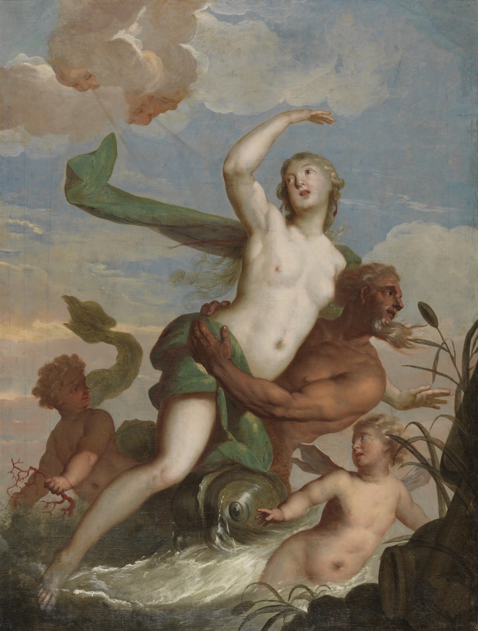 Neptunus en Amphitrite av Mattheus Terwesten