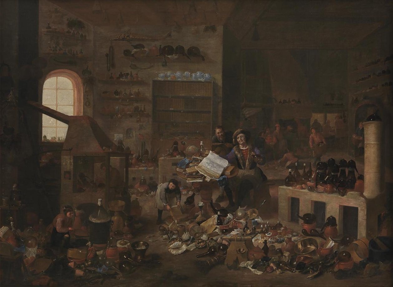 En alkemist i sitt laboratorium av Mattheus van Helmont