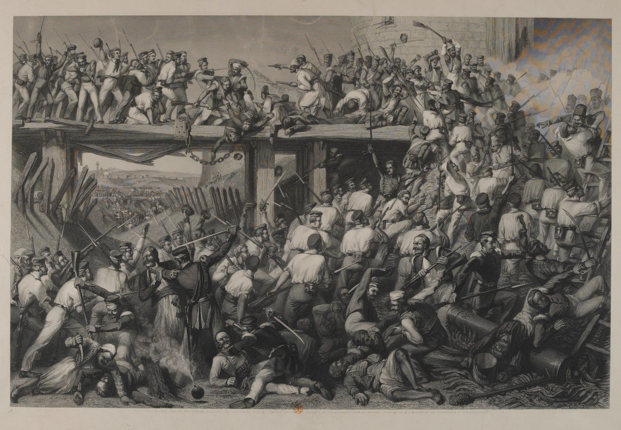 Storming of Delhi, graverad av T.H. Sherratt, utgiven av London Printing and Publishing Company, augusti 1859 av Matthew Somerville Morgan