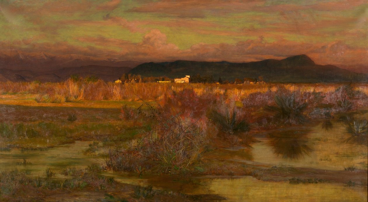 Efterglöd i Italien - Afton, 1909 av Matthew Ridley Corbet