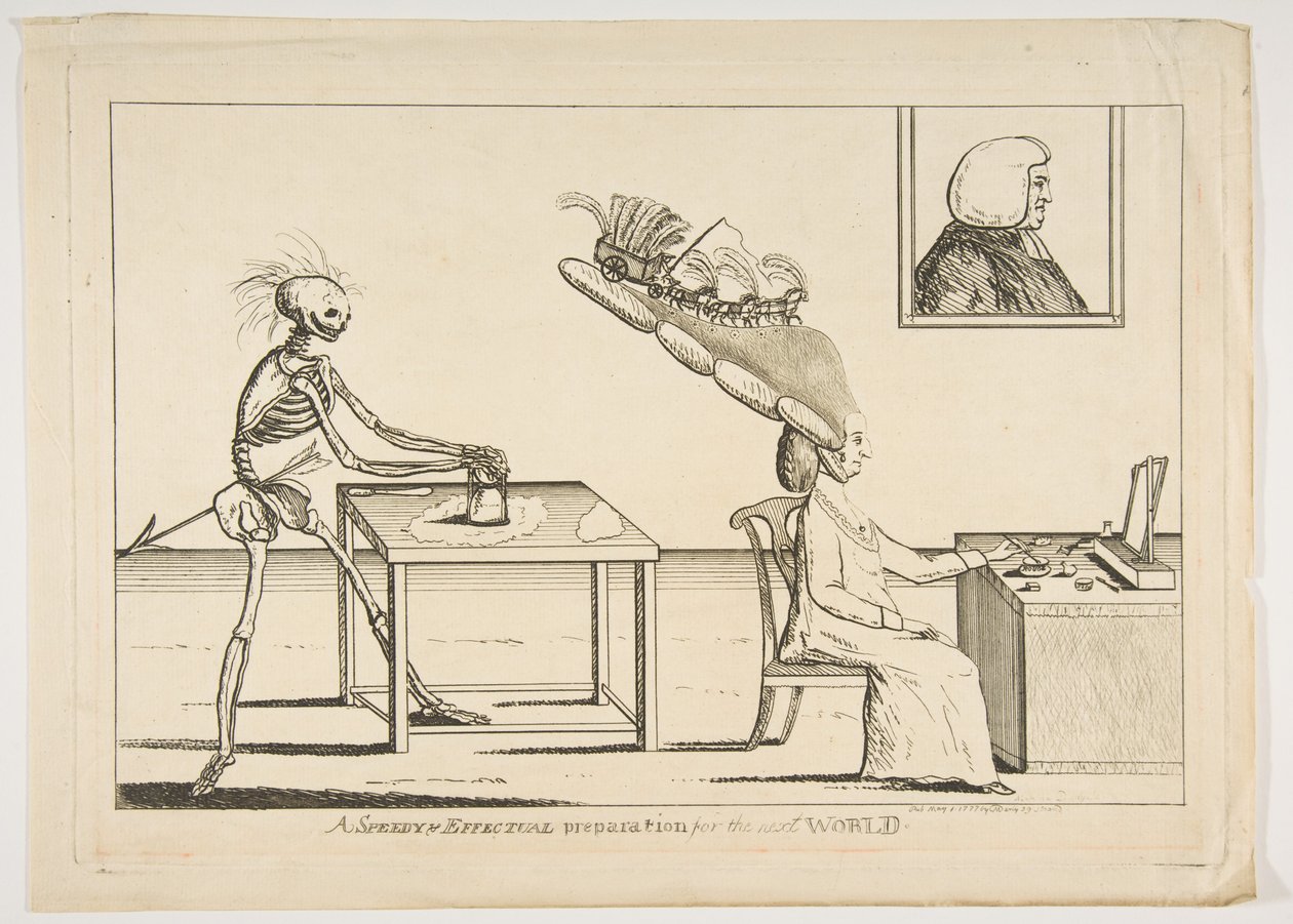 En snabb och effektiv förberedelse för nästa värld, 1 maj 1777. av Matthew Darly