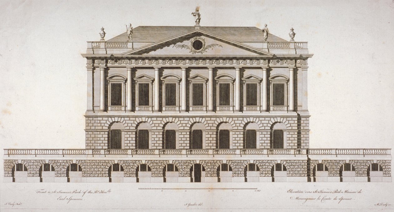 Höjd av Buckingham House, St James