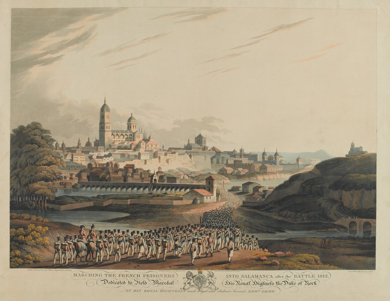 De franska fångarna marscherar in i Salamanca efter slaget 1812 av Matthew Dubourg