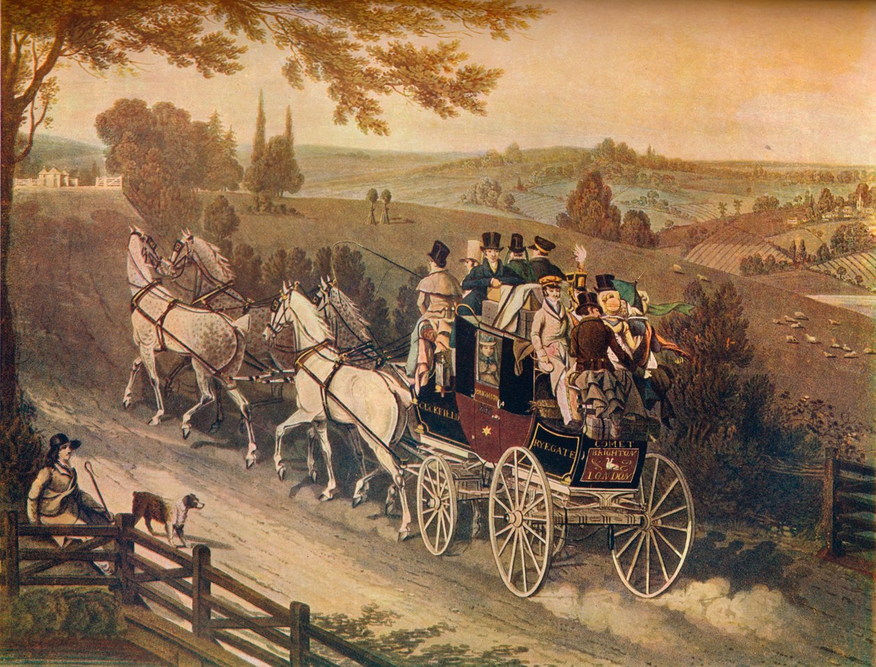Scencoach, c1800-talet av Matthew Dubourg