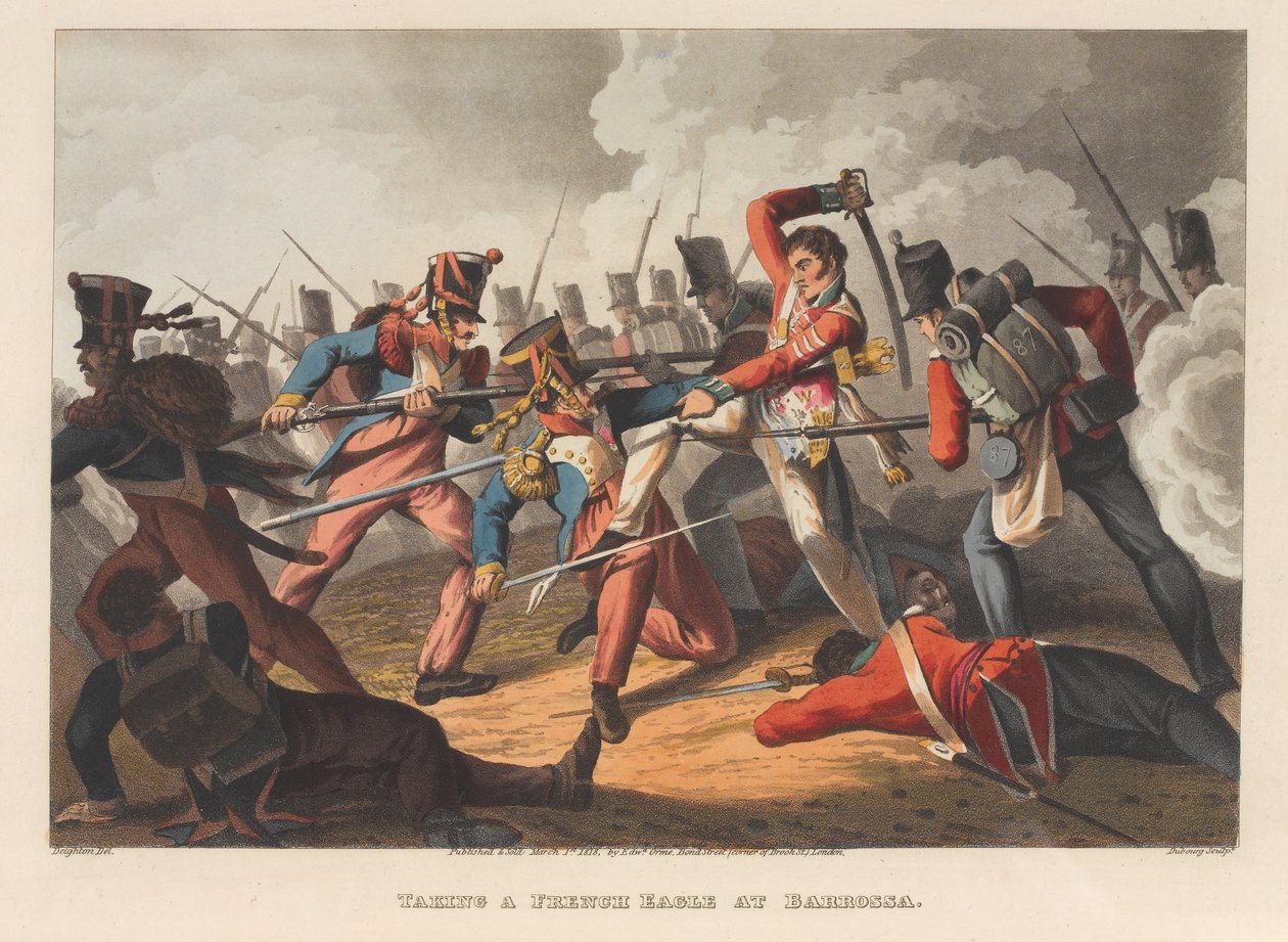 Att ta en fransk örn vid Barossa, 1811 av Matthew Dubourg