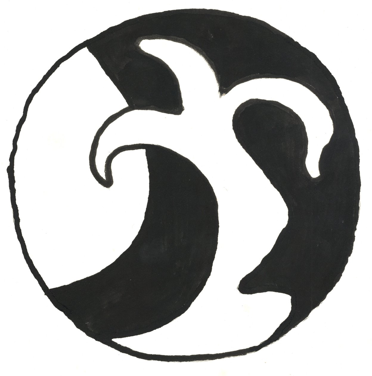 Du Serie Glyphes 14, 2017 (tusch) av Matthew Hilton