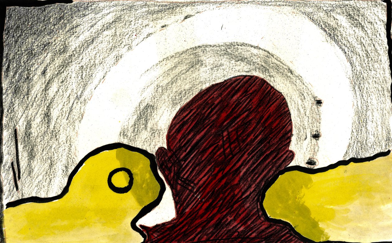 Whisper, 2021 (akvarell, pastell) av Matthew Hilton