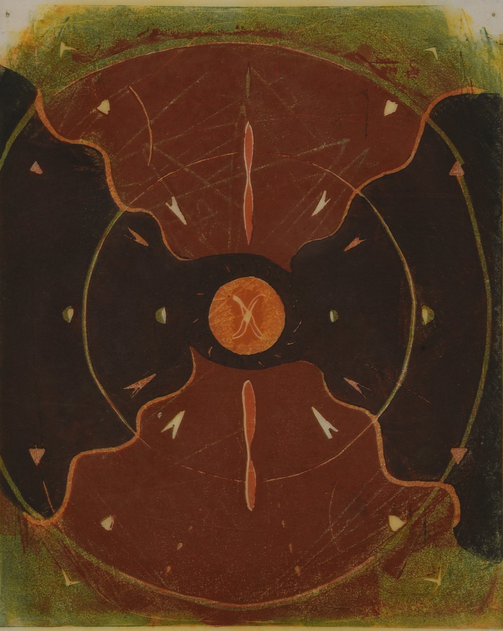 mandala 1, 2013 (linoleumsnitt) av Matthew Hilton