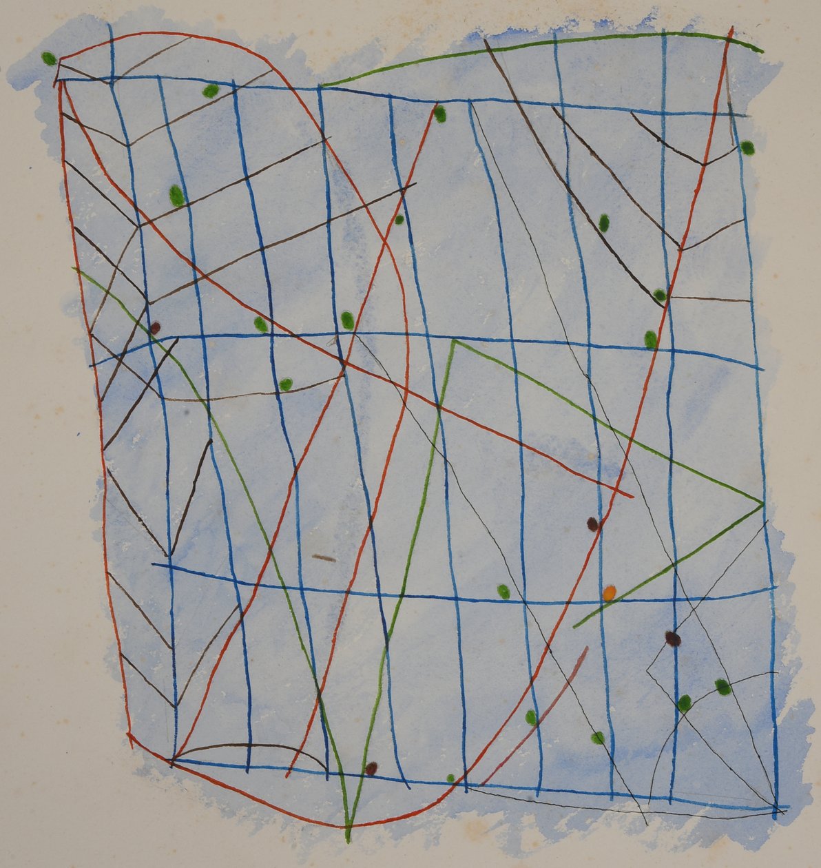 stickdiagram 2, 2014 (aquarellkrita) av Matthew Hilton