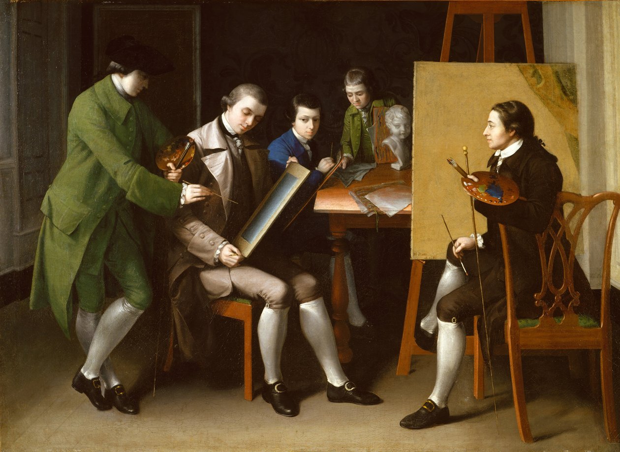 Den amerikanska skolan, 1765. av Matthew Pratt