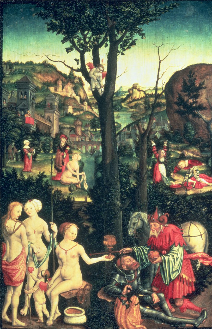 Allegory of Love (Kärleken övervinner allt) c.1500-6870 (panel) av Matthias Gerung or Gerou