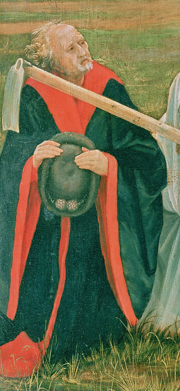 Altartavla av Vår Fru av snön, ca 1519 olja på panel detalj av 626 av Matthias Grünewald