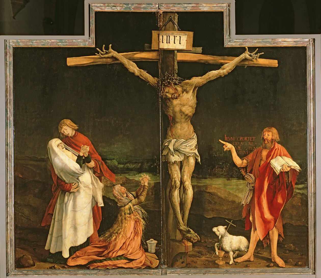 Korsfästelsen, från Isenheim-altaruppsatsen, ca 1512-15 av Matthias Grünewald