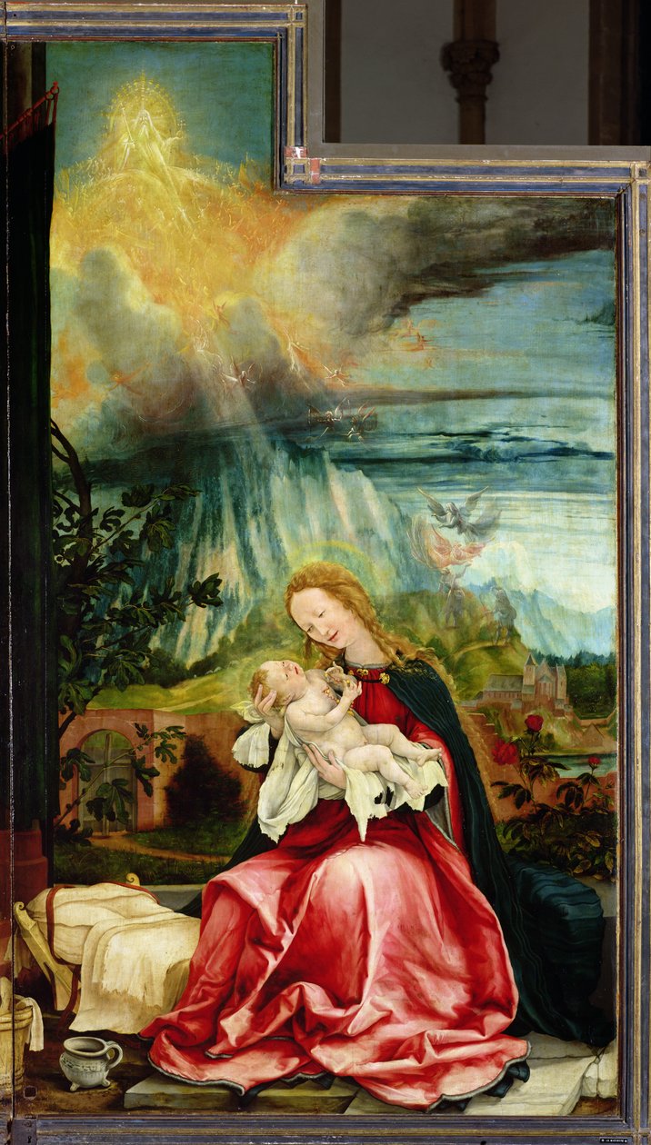 Födelsen, från Isenheims altartavla, ca 1512-16 av Matthias Grünewald