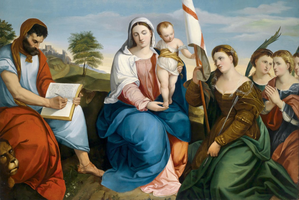 Madonna med barn och Sankt Mark Evangelista, samt Ursula med jungfrur av Matthias Ranftl