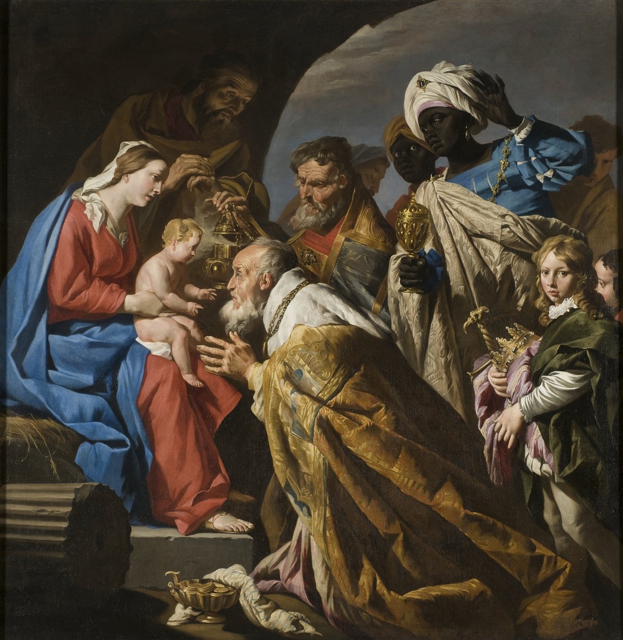 The Adoration of the Magi, c.1630 av Matthias Stomer
