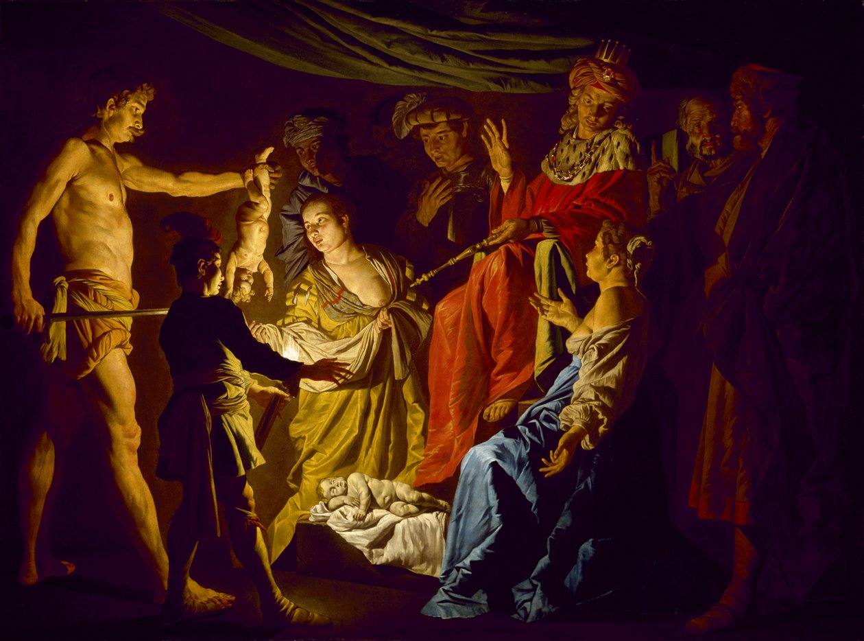 The Judgement of Salomon, c.1640 av Matthias Stomer
