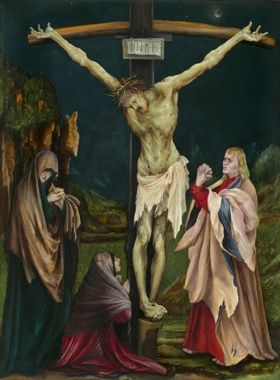The Small Crucifixion, c.1511-20 (olja på panel) av Matthias (c.1480 1528) Grunewald