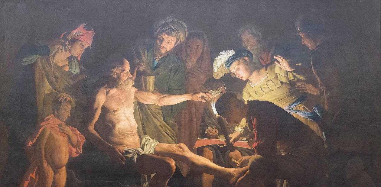 Senecas död av Matthias (c.1600 p.1650) Stomer
