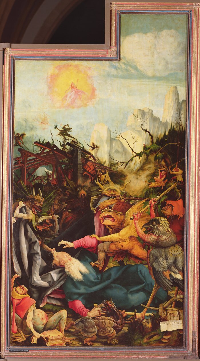 Frestelse av St. Anthony, från Isenheim altartavla, c.1512-16 av Matthias Grünewald