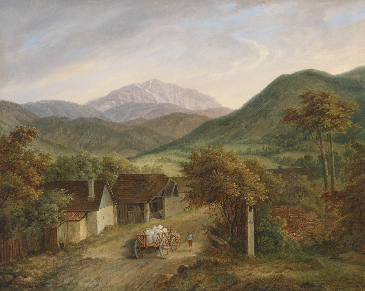 Matthias Rudolf Toma Utsikt över Schneeberg 1860 av Matthias Rudolf Toma